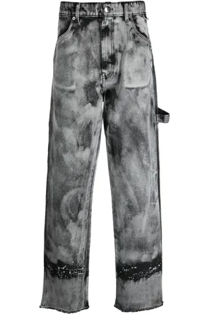 DARKPARK High-Waist-Jeans mit Bleach-Effekt