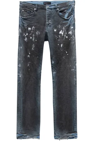 Purple Brand Gerade Jeans mit Farbklecks-Print