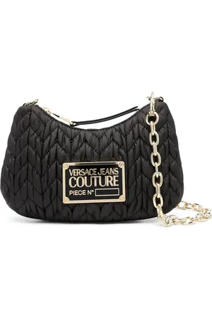 VERSACE Schultertasche mit Logo-Schild