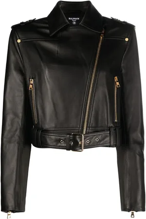 Balmain Lederjacke im Biker-Look