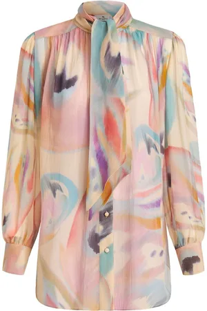 Etro Schluppenbluse mit Malerei-Print