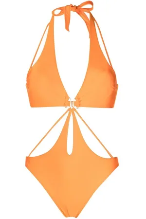 Cult Gaia Neckholder-Badeanzug mit Cut-Outs