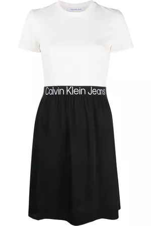 Calvin Klein Damen Freizeitkleider - Zweifarbiges Kleid
