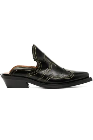 Ganni Bestickte Mules