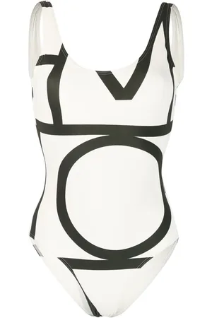 Totême Badeanzug mit Monogramm-Print