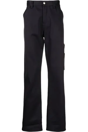Alexander McQueen Gerade Hose mit Logo-Stickerei