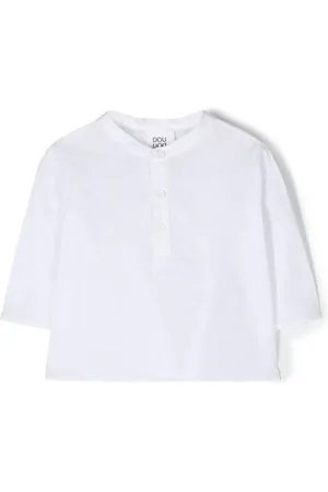 DOUUOD KIDS Hemd mit Cropped-Ärmeln