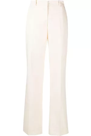 Calvin Klein Damen Stoffhosen - Straight-Leg-Hose mit hohem Bund