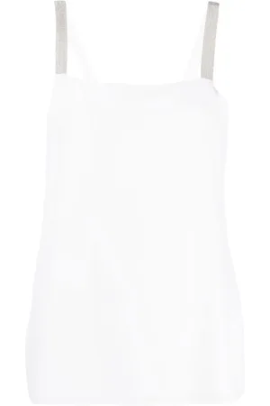 Fabiana Filippi Top mit Metallic-Trägern