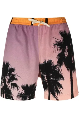 BLUE SKY INN Badeshorts mit Palmen-Print