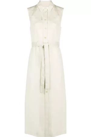 Calvin Klein Damen Freizeitkleider - Ärmelloses Hemdkleid mit Gürtel