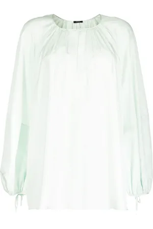 Joseph Seidenbluse mit gerafftem Ausschnitt