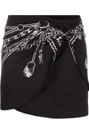 Paco rabanne Midirock mit Ketten-Print