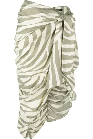 Balmain Midirock mit Zebra-Print