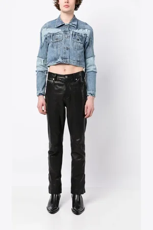 Natasha Zinko Cropped-Jeansjacke im Distressed-Look