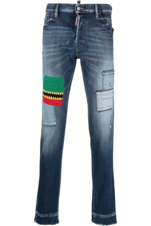 Dsquared2 Slim-Fit-Jeans mit Patchwork-Detail