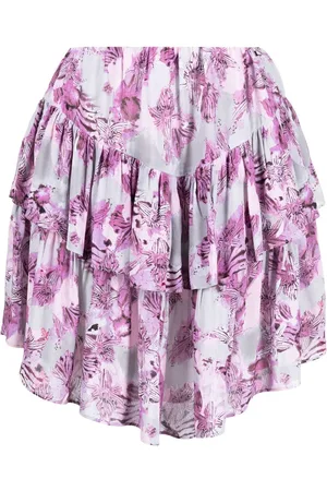 IRO Gestufter Rock mit Blumen-Print