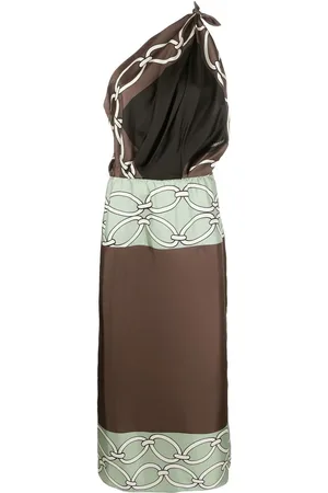 VALENTINO GARAVANI One-Shoulder-Midikleid aus Seide