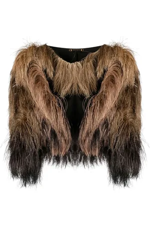 Gucci 2010s zweifarbige Federärmel