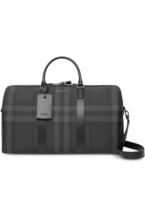 Burberry Karierte Reisetasche aus Faux-Leder