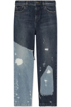 Dolce & Gabbana Gerade Jeans im Patchwork-Look