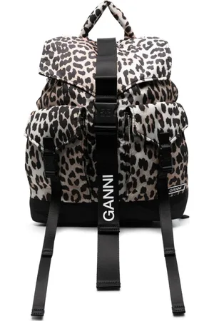 Ganni Rucksack mit Leoparden-Print
