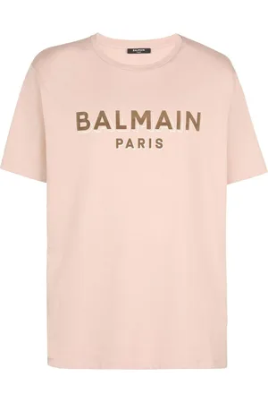 Balmain T-Shirt mit geflocktem Logo