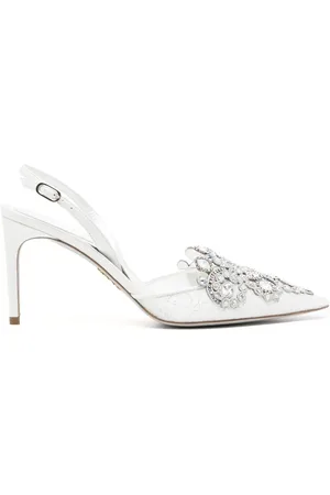 RENE CAOVILLA Slingback-Pumps mit Kristallen