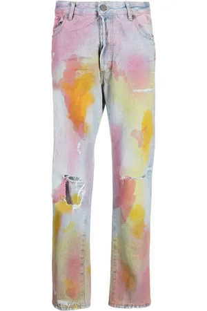 Palm Angels Slim-Fit-Jeans mit Batikmuster
