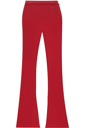 Courrèges Gerippte Rediton Schlaghose