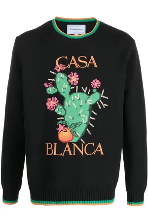 Casablanca Pullover mit Blumen-Intarsie