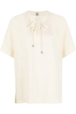 Totême Bluse mit Schleifenkragen