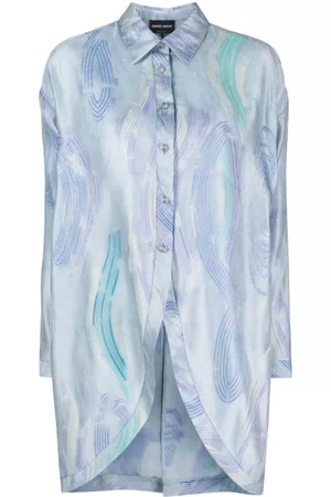 Armani Damen Blusen - Seidenhemd mit abstraktem Muster