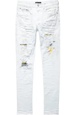 Purple Brand Tief sitzende Jeans mit Patches