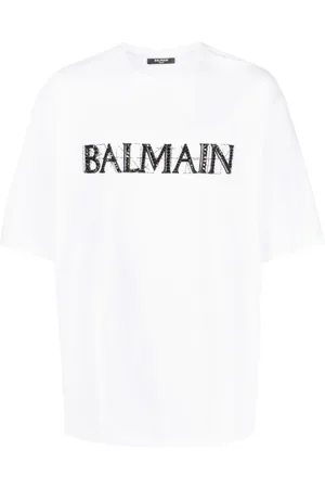 Balmain T-Shirt mit Kristall-Logo