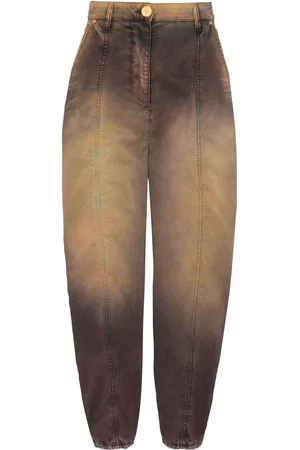 Balmain Tapered-Jeans mit Batik-Print