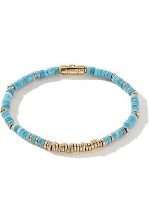 John Hardy 14kt Gelbgoldarmband mit Türkis