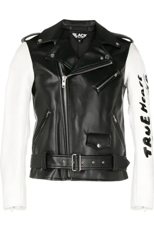 Comme des Garçons Bikerjacke mit Kontrastärmeln