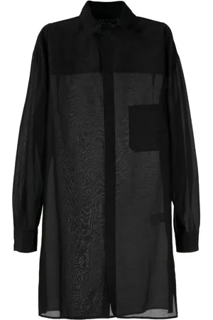 YOHJI YAMAMOTO Langes Hemd mit doppeltem Kragen
