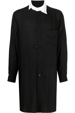 YOHJI YAMAMOTO Langes Hemd mit Tab-Kragen