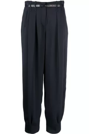 Armani Damen Hosen & Jeans - Tapered-Hose mit Gürtel