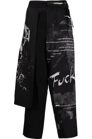 YOHJI YAMAMOTO Straight-Leg-Hose im Layering-Look