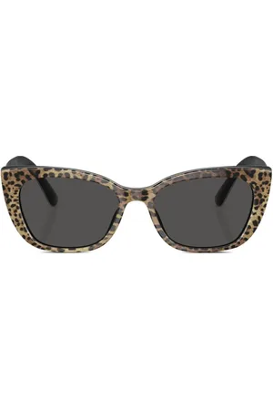 Dolce & Gabbana Cat-Eye-Sonnenbrille mit Geparden-Print