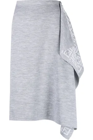 Fendi Asymmetrischer Strickrock