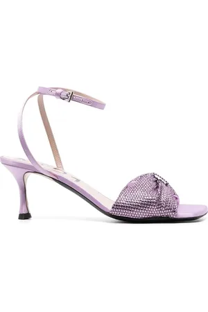 Nº21 Strassverzierte Sandalen mit Schleife 60mm