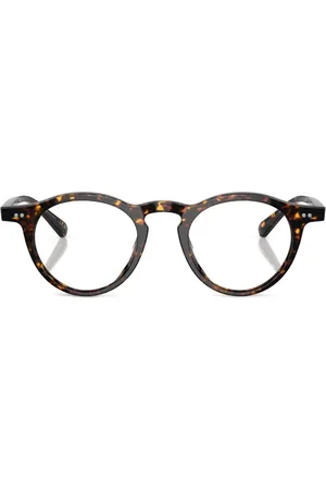 Oliver Peoples Runde Brille in Schildpattoptik