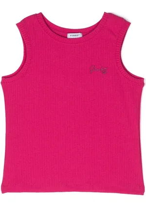 Pinko Fein geripptes Tanktop mit Logo