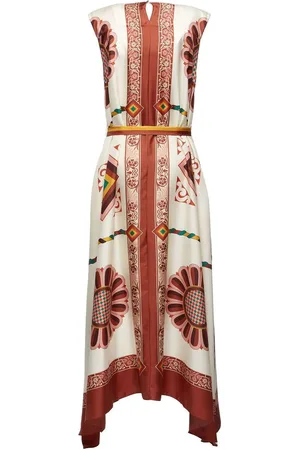 La DoubleJ Asymmetrisches Kleid mit grafischem Print