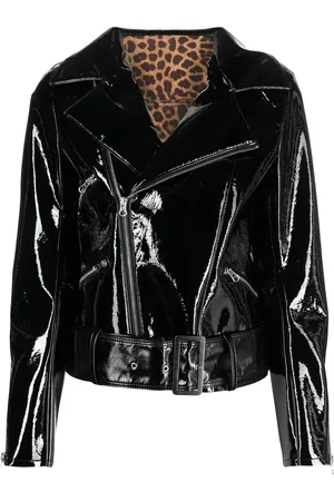 Philipp Plein Jacke aus Faux-Leder mit Glanzoptik