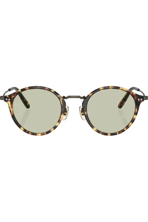 Oliver Peoples Runde Sonnenbrille in Schildpattoptik